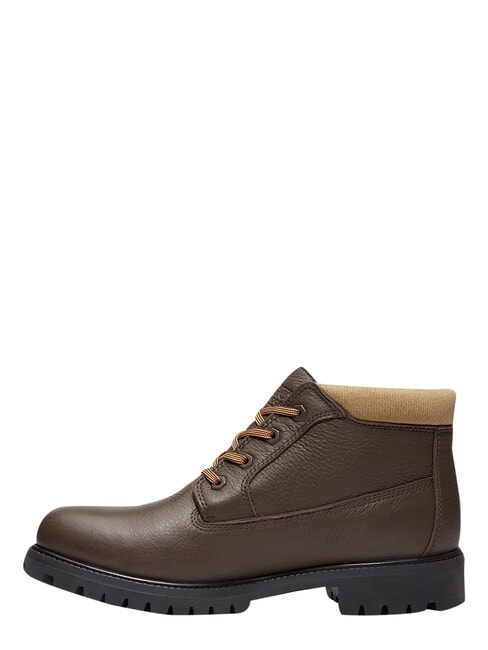 PREMIUM MID  Wodoodporne sk&oacute;rzane botki ciemnobrązowy fg w olv - Buty męskie