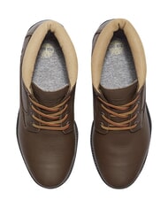 TIMBERLAND PREMIUM MID  Wodoodporne sk&oacute;rzane botki ciemnobrązowy fg w olv - Buty męskie - 5