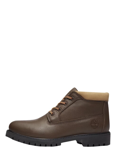 PREMIUM MID  Wodoodporne sk&oacute;rzane botki ciemnobrązowy fg w olv - Buty męskie