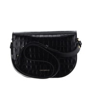 COCCINELLE CAMPIONARIO - DEW CROCO SHINY SOFT Mała torba na ramię Czarny - Torby damskie - 3