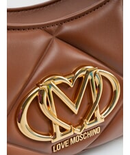 LOVE MOSCHINO EMBOSSED Torba na ramię brązowy - Torby damskie - 3