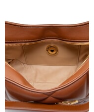LOVE MOSCHINO EMBOSSED Torba na ramię brązowy - Torby damskie - 5