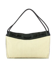 COCCINELLE CAMPIONARIO - ISABELA CANVAS Torba typu hobo z pł&oacute;tna i sk&oacute;ry naturalny/czarny - Torby damskie - 3