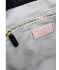 COCCINELLE CAMPIONARIO - ISABELA CANVAS Torba typu hobo z pł&oacute;tna i sk&oacute;ry naturalny/czarny - Torby damskie - 4