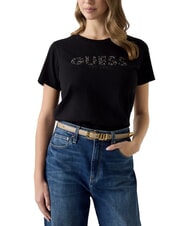 GUESS STUDS SCRIPT Koszulka z kr&oacute;tkim rękawem odrzutowiec - Koszulki i topy damskie - 2