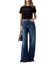 GUESS STUDS SCRIPT Koszulka z kr&oacute;tkim rękawem odrzutowiec - Koszulki i topy damskie - 4