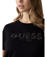 GUESS STUDS SCRIPT Koszulka z kr&oacute;tkim rękawem odrzutowiec - Koszulki i topy damskie - 5