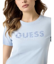 GUESS STUDS SCRIPT Koszulka z kr&oacute;tkim rękawem niebieski powietrzny - Koszulki i topy damskie - 5