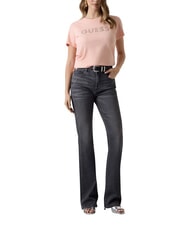 GUESS STUDS SCRIPT Koszulka z kr&oacute;tkim rękawem krem brzoskwiniowy - Koszulki i topy damskie - 4