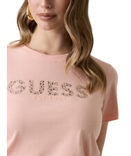 GUESS STUDS SCRIPT Koszulka z kr&oacute;tkim rękawem krem brzoskwiniowy - Koszulki i topy damskie - 5