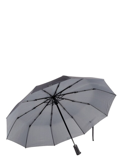 DANDY Automatycznie składany parasol ciemne czarne kropki - Parasole