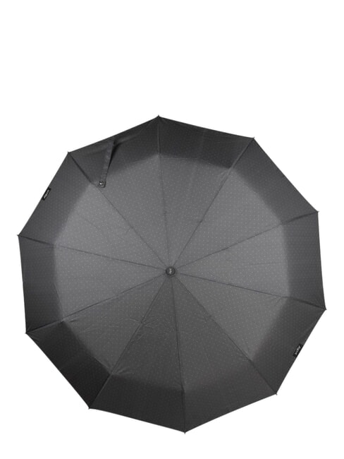 DANDY Automatycznie składany parasol ciemne czarne kropki - Parasole