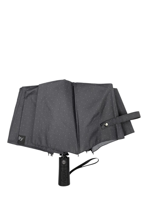 DANDY Automatycznie składany parasol ciemne czarne kropki - Parasole