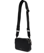 CALVIN KLEIN SIGNATURE LOGO STRAP Torba na aparat fotograficzny o podw&oacute;jnej funkcji czarny / błyszczący nikiel - Torby damskie - 3
