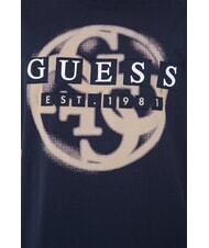 GUESS PATCH LOGO Koszulka bawełniana inteligentnyniebieski - Koszulki męskie - 3