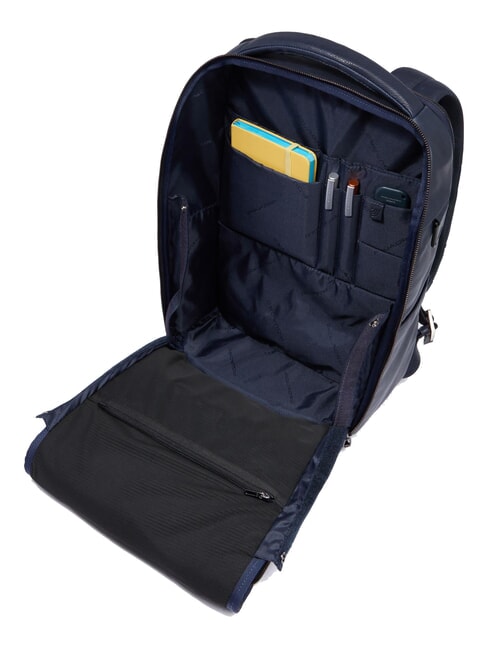 CRONUS Plecak na laptopa 14" ze sk&oacute;ry niebieski - Plecaki na laptopa do pracy