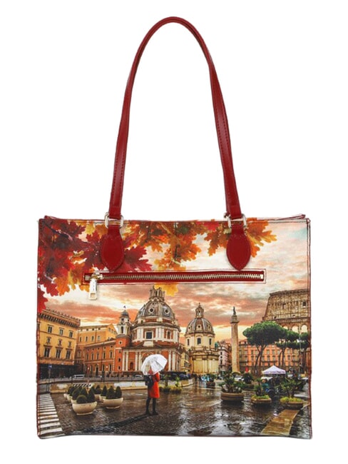 YESBAG L Torba na zakupy, torba na ramię Rzym pada deszcz - Torby damskie
