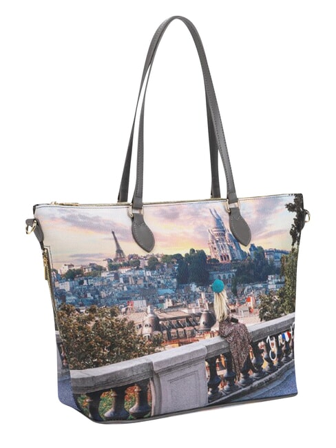 YESBAG L Torba na zakupy, torba na ramię Paryż/serce - Torby damskie