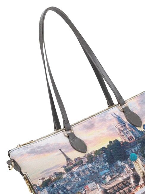 YESBAG L Torba na zakupy, torba na ramię Paryż/serce - Torby damskie