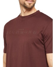 JOHN RICHMOND SOULOKU Koszulka z wytłoczonym logo gorzka czekolada - Koszulki męskie - 3