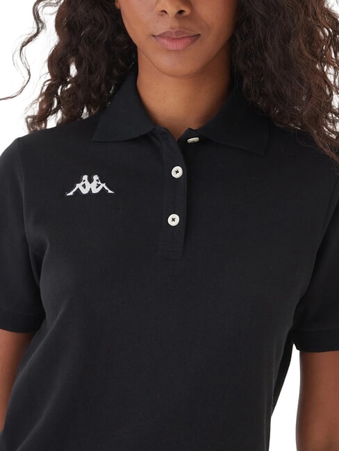 LOGO Koszulka polo z kr&oacute;tkim rękawem czarny - Polo damskie