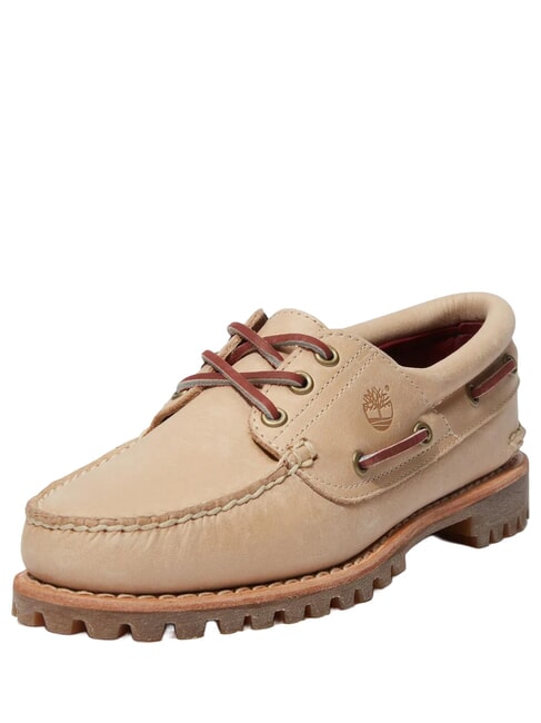 AUTHENTIC Buty ze sk&oacute;ry zamszowej średni beż - Buty damskie