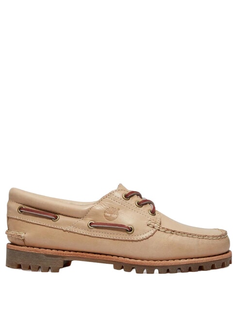 AUTHENTIC Buty ze sk&oacute;ry zamszowej średni beż - Buty damskie