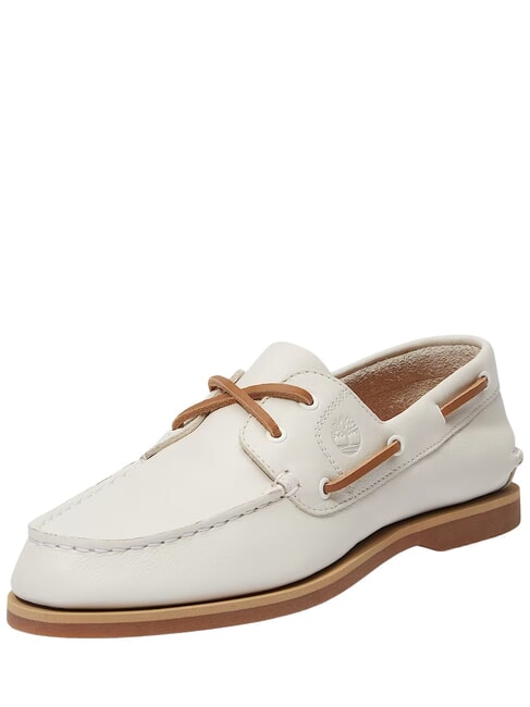 CLASSIC BOAT  Sk&oacute;rzane buty żeglarskie jasny beż - Buty damskie