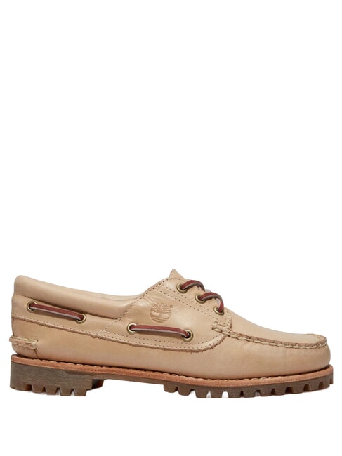 AUTHENTIC Buty ze sk&oacute;ry zamszowej średni beż - Buty damskie