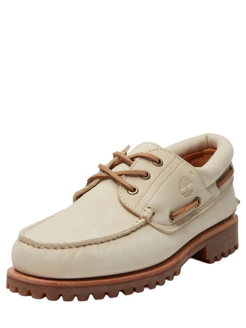 AUTHENTIC  Sk&oacute;rzane buty żeglarskie jasny beż - Buty męskie