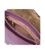 GIANNI CHIARINI HELENA ROUND Torba sk&oacute;rzana z klapką fioletowy w romby - Torby damskie - 5
