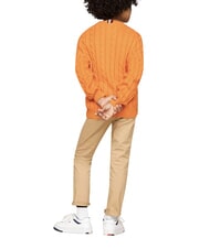 TOMMY HILFIGER TH KIDS Sweterek bawełniany dla niemowląt pomarańczowy grzmot - Swetry dziecięce - 3