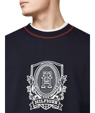 TOMMY HILFIGER TH Bluza bawełniana z długimi rękawami pustynne niebo - Bluzy męskie - 4