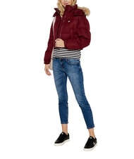 TOMMY HILFIGER TH JEANS Kr&oacute;tka kurtka puchowa głęboko czerwony - Kurtki puchowe damskie - 3