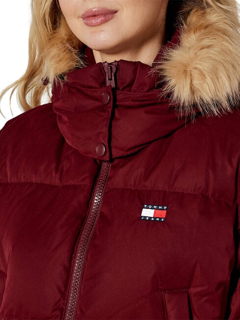 TH JEANS Kr&oacute;tka kurtka puchowa głęboko czerwony - Kurtki puchowe damskie