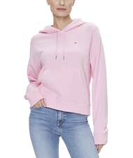 TOMMY HILFIGER TH Bluza bawełniana, długie rękawy ikoniczny r&oacute;ż - Bluzy damskie - 3