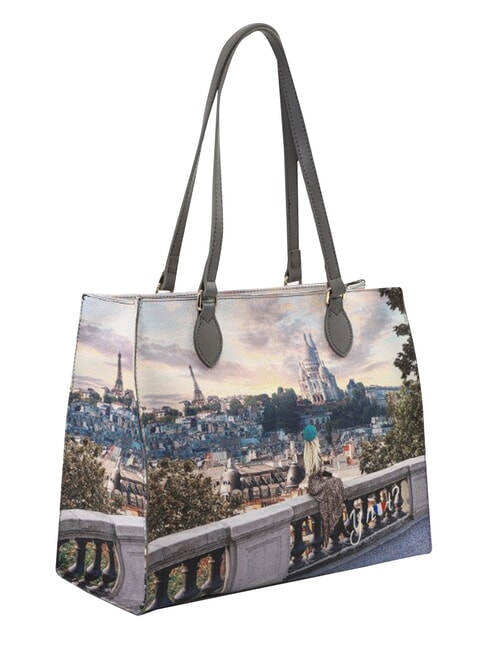 YESBAG L Torba na zakupy, torba na ramię Paryż/serce - Torby damskie