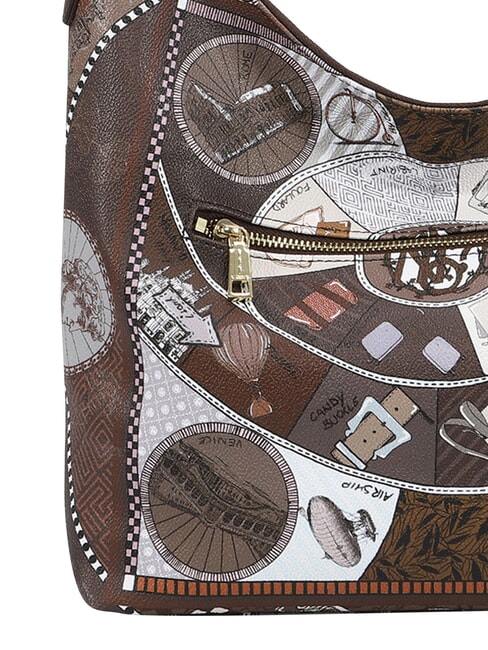 FASHIONOPOLY Torba na ramię czekolada - Torby damskie