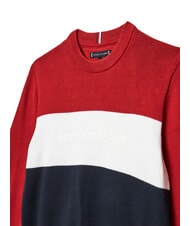 TOMMY HILFIGER TH Bawełniany sweter z okrągłym dekoltem blok kolor&oacute;w rwb - Koszulka dziecięca - 3