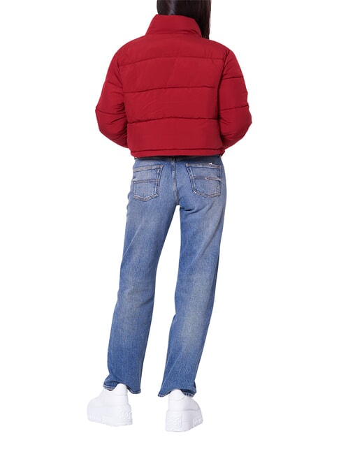 TH JEANS Kr&oacute;tka kurtka puchowa regatowy czerwony - Kurtki puchowe damskie