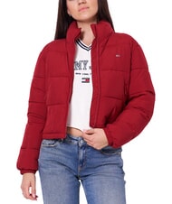 TOMMY HILFIGER TH JEANS Kr&oacute;tka kurtka puchowa regatowy czerwony - Kurtki puchowe damskie - 6