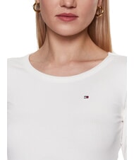 TOMMY HILFIGER TH Koszulka z długim rękawem ecru - Koszulki i topy damskie - 4