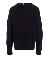 TOMMY HILFIGER TH Sweter bawełniany z okrągłym dekoltem - Swetry dziecięce