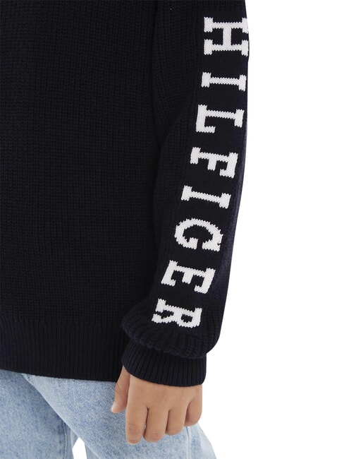 TH Sweter bawełniany z okrągłym dekoltem pustynne niebo - Swetry dziecięce