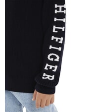 TOMMY HILFIGER TH Sweter bawełniany z okrągłym dekoltem pustynne niebo - Swetry dziecięce - 5
