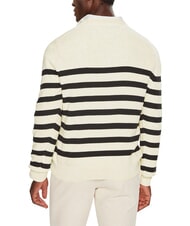 TOMMY HILFIGER TH Sweter bawełniany z okrągłym dekoltem oatmilk htr / pustynne niebo - Koszulki męskie - 2