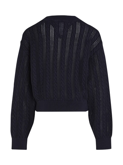 TH Sweter bawełniany z okrągłym dekoltem pustynne niebo - Swetry dziecięce
