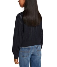 TOMMY HILFIGER TH Sweter bawełniany z okrągłym dekoltem pustynne niebo - Swetry dziecięce - 4
