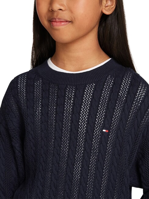 TH Sweter bawełniany z okrągłym dekoltem pustynne niebo - Swetry dziecięce