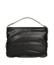 BRACCIALINI NORA Sk&oacute;rzana torba typu hobo czarny - Torby damskie - 4